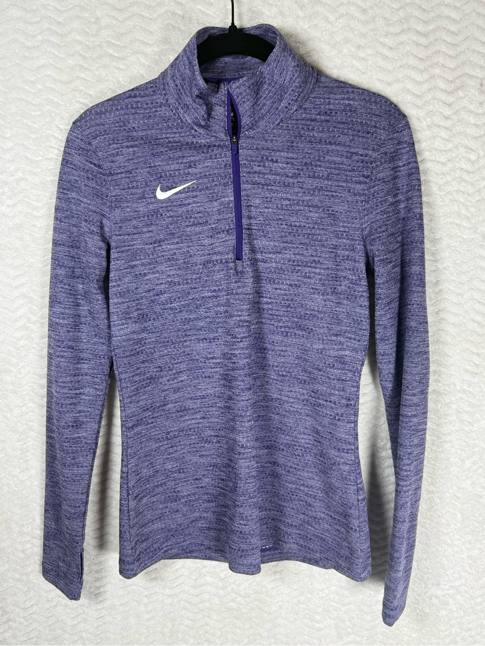 Nike Purple Heathered Quarter-Zip Pullover. Size small. Prettiest purple color.